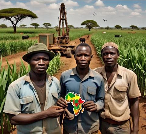 Field team in agricultural setting